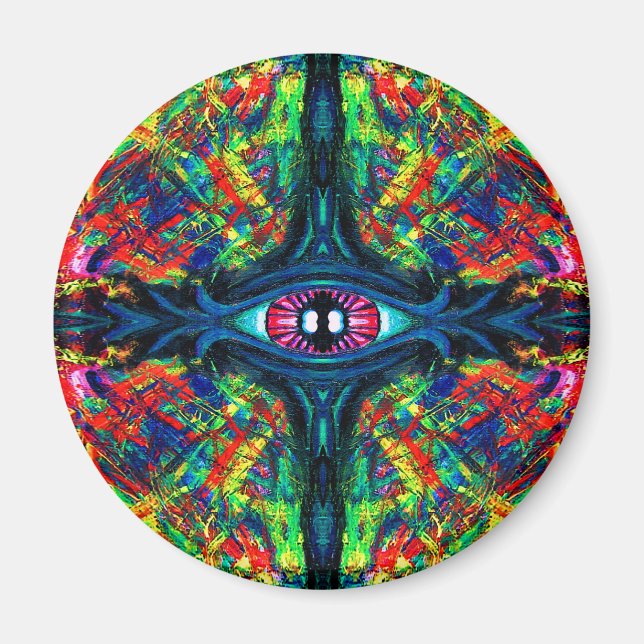 Eye Twisted and Trippy Painting Magnet (Front)