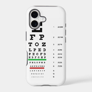 eye vision chart of Snellen for opthalmologist