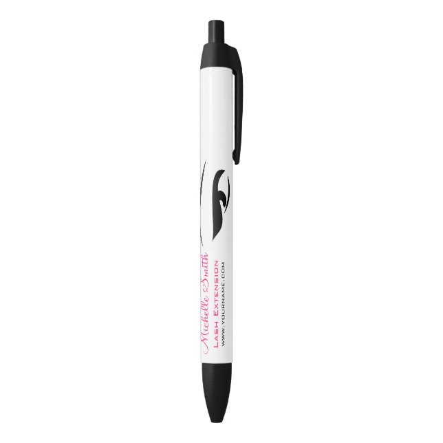 Eye with eyeliner lash extension branding black ink pen (Bottom (Vertical))