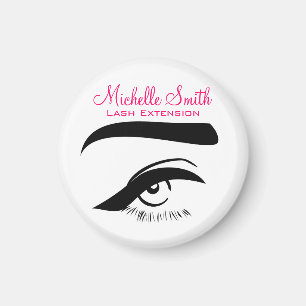 Eye with eyeliner lash extension branding magnet