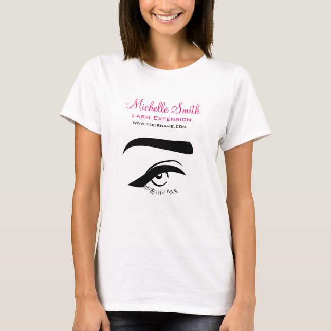 Eye with eyeliner lash extension branding T-Shirt (Front)