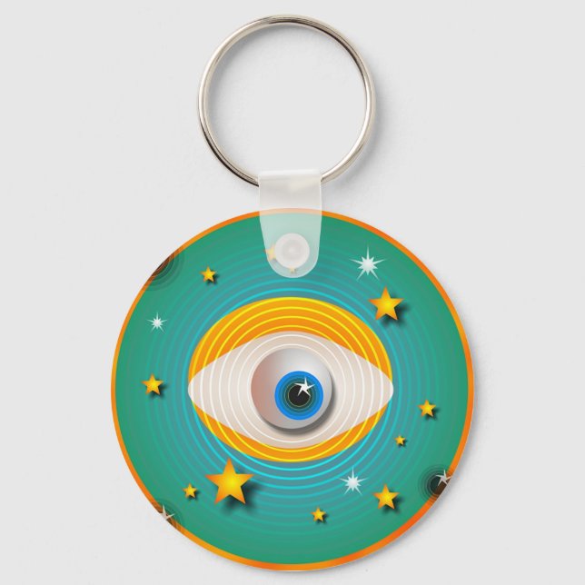 Eyeball Abstract Key Ring (Front)