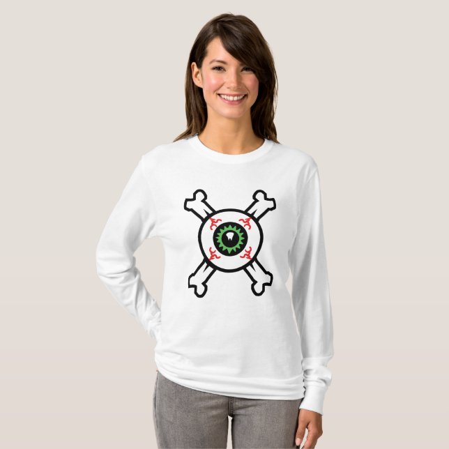 Eyeball and Crossbones (light backgrounds) T-Shirt (Front Full)