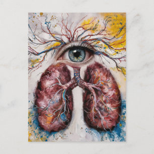 Eyeball and Lungs Postcard