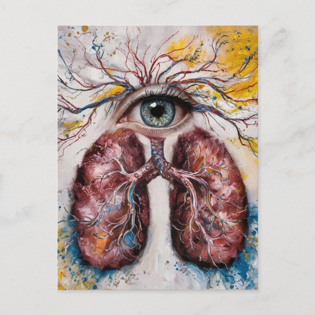 Eyeball and Lungs Postcard (Front)