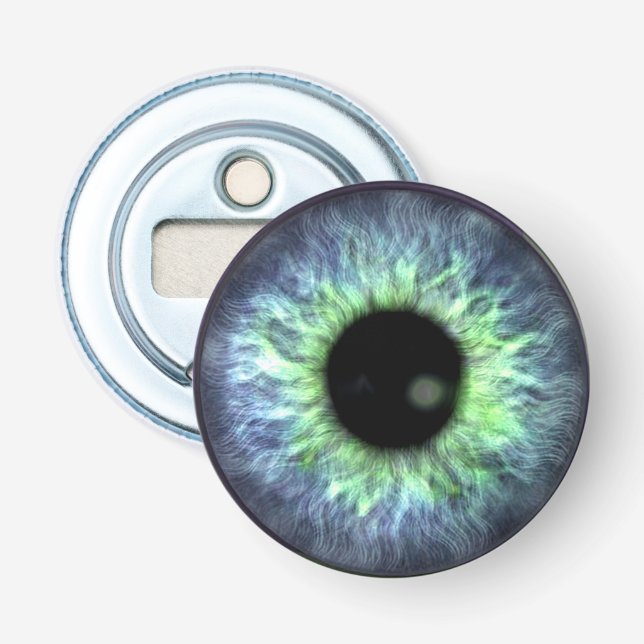 Eyeball Blue Green Gift Pretty Bottle Opener (Front)