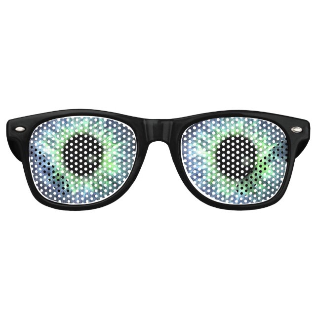 Eyeball Blue Green Gift Pretty Retro Sunglasses (Front)
