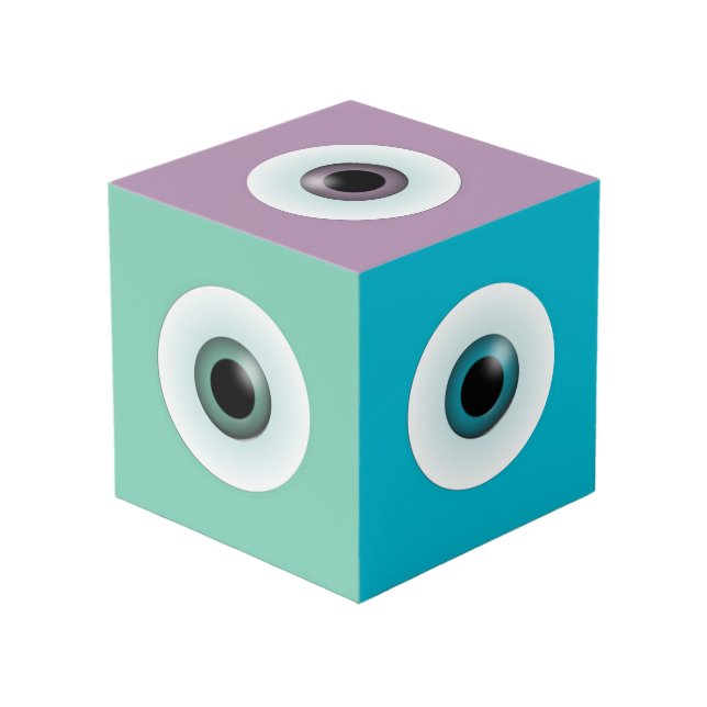 Eyeball Colour Cube Weird Decor (Back Angled)
