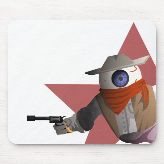 Eyeball Cowboy Mouse Pad (Front)
