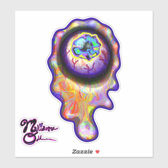 Eyeball Crying Paint Splash Tears Emoji Sticker (Sheet)