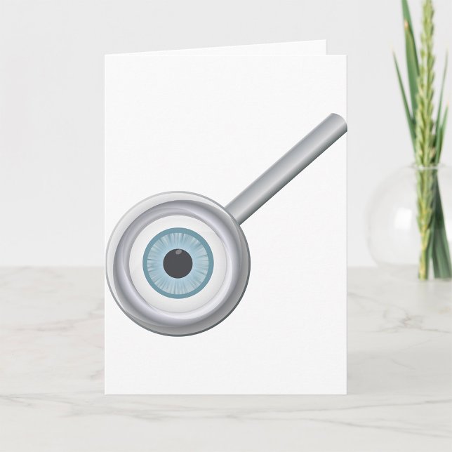 Eyeball Magnifying Glass Fun Eye Inspection  Card (Creator Uploaded)