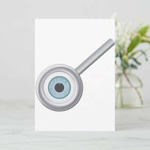 Eyeball Magnifying Glass Fun Eye Inspection  Invitation