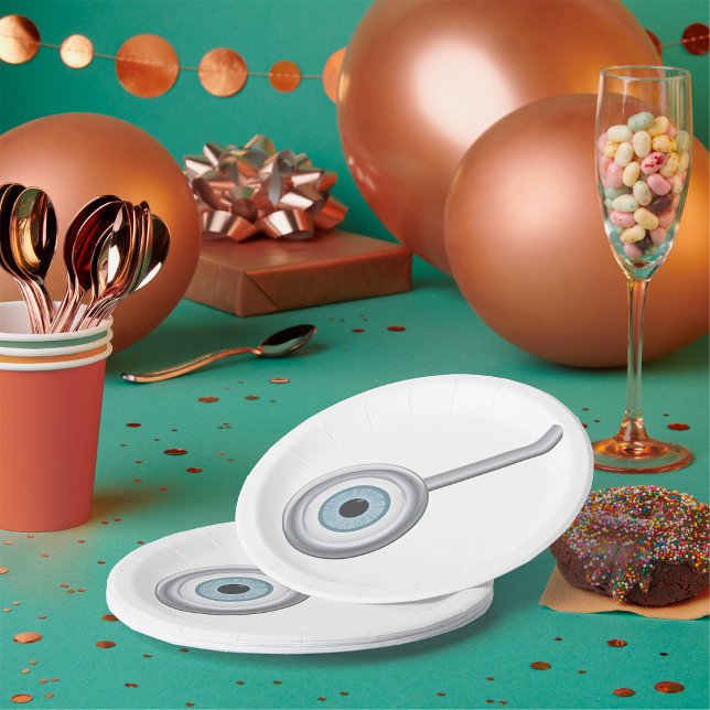 Eyeball Magnifying Glass Fun Eye Inspection  Paper Plate (Creator Uploaded)