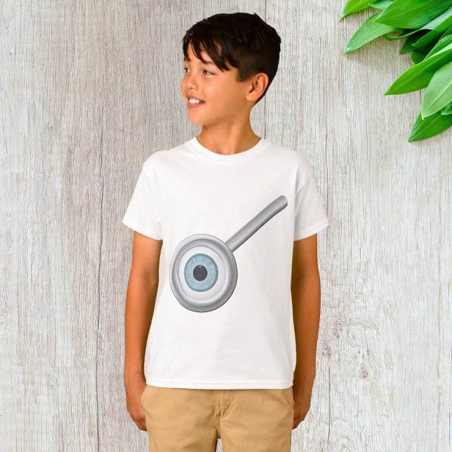 Eyeball Magnifying Glass Fun Eye Inspection  T-Shirt (Creator Uploaded)