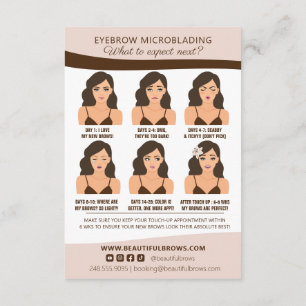 Eyebrow Aftercare & Appointment Reminder Enclosure Card