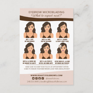 Eyebrow Aftercare & Appointment Reminder Enclosure Card