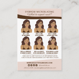 Eyebrow Aftercare & Appointment Reminder Enclosure Card