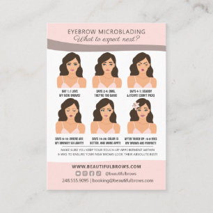 Eyebrow Microblading Aftercare & Appointment Business Card