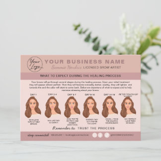 Eyebrow Microblading Aftercare Instructions Card
