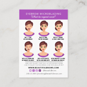 Eyebrow Microblading Aftercare What to Expect Appt Business Card