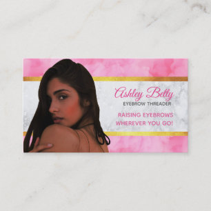 Eyebrow Threader Slogans Business Cards