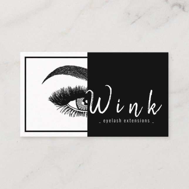 Eyebrows & Eyelashes Studio Salon Business Card (Front)