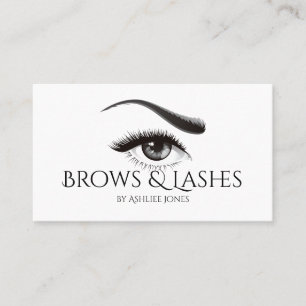 Eyebrows Microblading & Eyelash Extensions Salon Business Card
