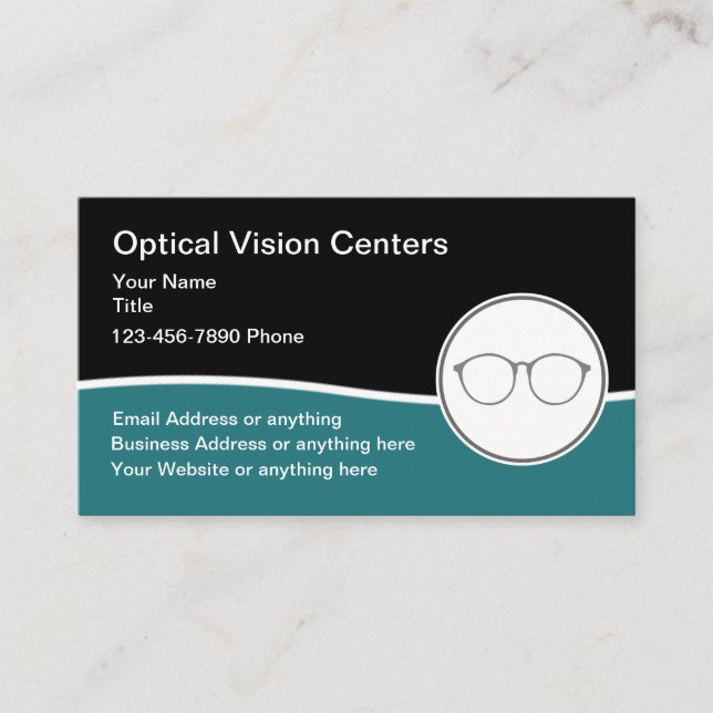 Eyecare Optical Vision Ophthalmologist  Business Card (Front)
