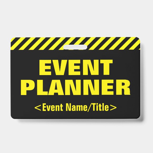 Eyecatching "EVENT PLANNER" Badge ID Badge (Front)