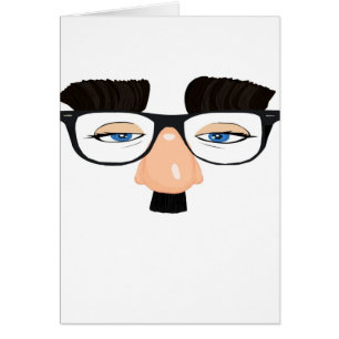Eyeglasses and Face with Moustache