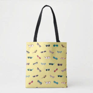 eyeglasses pattern tote bag