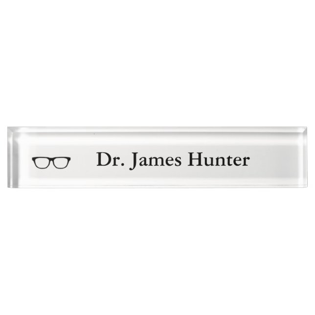 "Eyeglasses" Personalised Nameplate (Front)