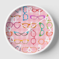 Eyeglasses Retro Modern Hipster with Pink Gingham