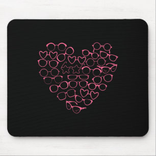 Eyegles Optometry Symbols Heart Valentines Eye Doc Mouse Pad