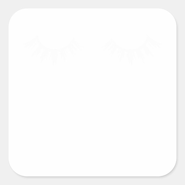 Eyelash Easy and Loveable Costume Love Your Square Sticker (Front)