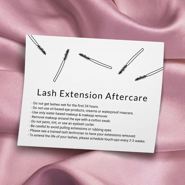 Eyelash Extension Aftercare Hand-drawn Minimalist Flyer (Creator Uploaded)