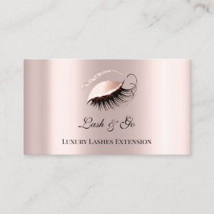 Eyelash Extension Brows Makeup Artist Luxury Rose Business Card