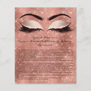 Eyelash Extension Liability Waiver Eyes Rose Spark Flyer