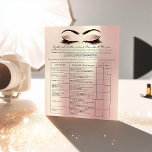 Eyelash Extension Liability Waiver Rose Pink Blush<br><div class="desc">florenceK design</div>
