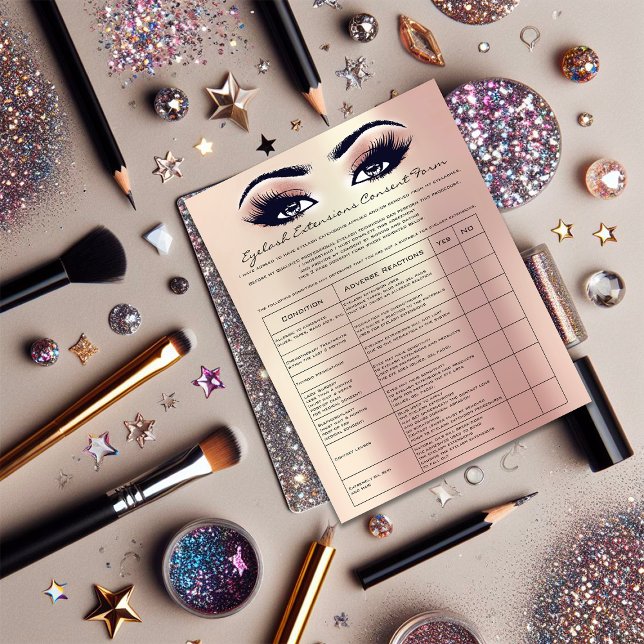 Eyelash Extension Liability Waiver Rose Skinny Flyer (Eyelash Extension Liability Waiver Rose Skinny Flyer)