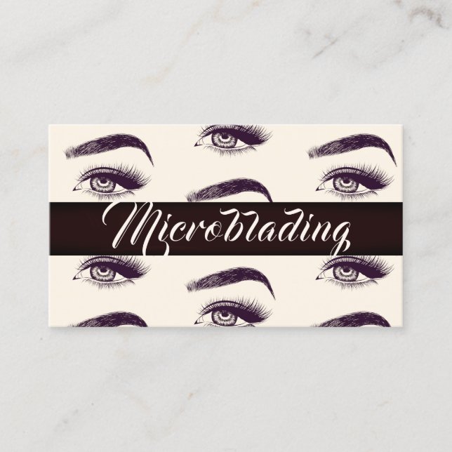 Eyelash Extensions Beauty Salon Business Card (Front)