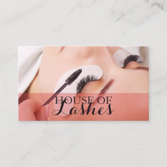 Eyelash Extensions Beauty Salon Spa   Business Car Card (Front)