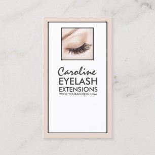 Eyelash Extensions Black Border Box Trendy Card