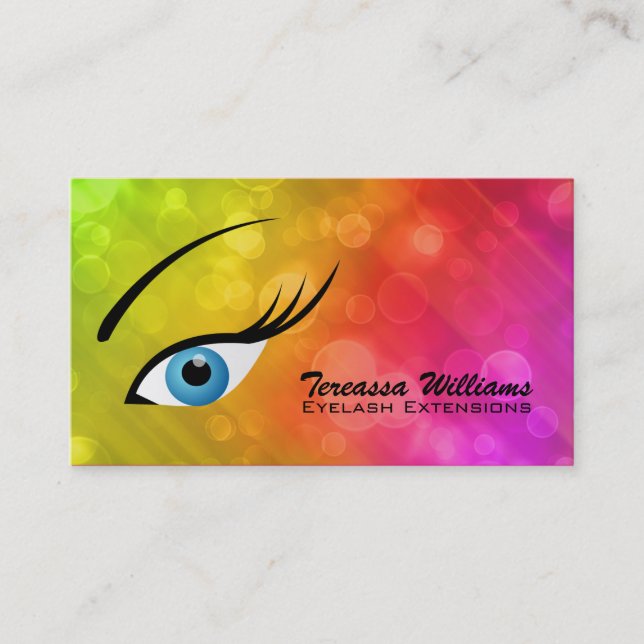Eyelash Extensions Business Cards (Front)