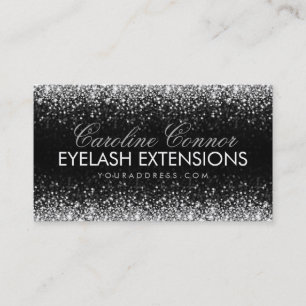 Eyelash Extensions Glitter Star Rain Business Card