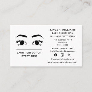 Eyelash Extensions Lashes Lash Eyes Social Media Business Card