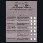 Eyelash Extensions Liability Waiver Lash Salon Flyer<br><div class="desc">Eyelash Extension Liability Waiver & Release Form Flyers.</div>