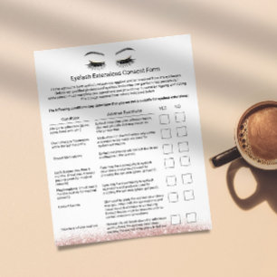 Eyelash Extensions Liability Waiver Release Form Flyer