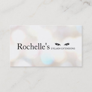 Eyelash Extensions Salon Subtle Bokeh Business Card