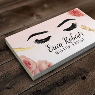Eyelash Extensions Vintage Floral Lashes Salon Business Card